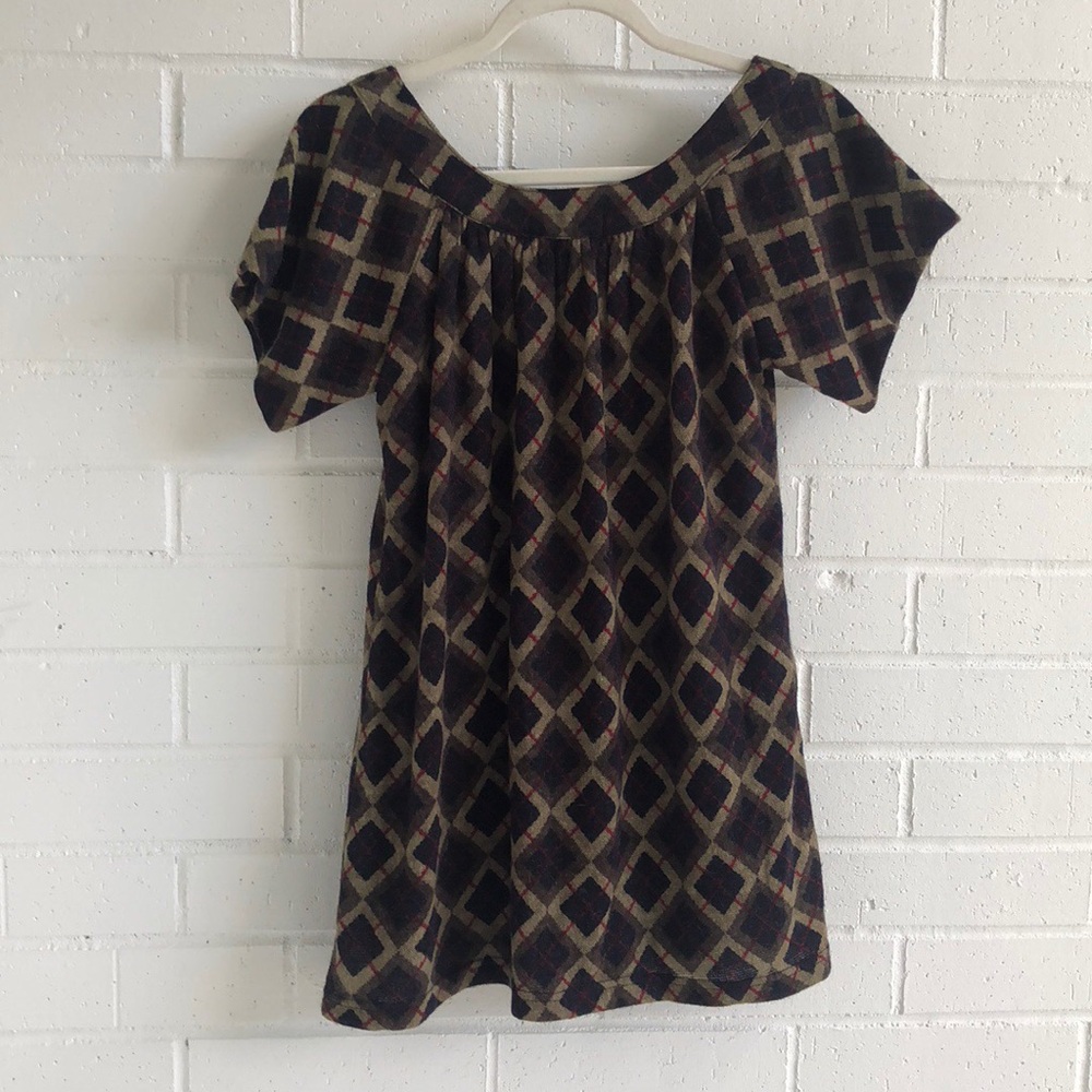 213 Diamond Plaid Print Dress - Picture 3 of 4